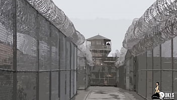 Preview 1 of Lana Rodhoas - A warden uses his big booty wife to help calm riots inside his prison