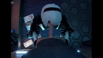 Preview 1 of Bisrx Porn - Nier: Automata - Qu&eacute_ rico se siente recibir una buena chupada de 2B