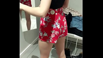 Preview 1 of Hoot Vibo - My lover filmed me with a smartphone in the fitting room when I undressed.