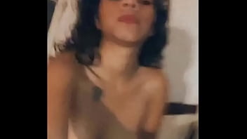 Preview 4 of Jav Hihi Anal Riantiarno - wide open latina masturbates in her black dress