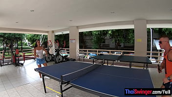 Preview 1 of Boy To Boy Xxx Video In Pakistan - Curvy Thai amateur girlfriend sex in the shower after a game of Ping Pong