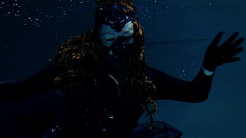 Preview 3 of Yaman Girl - gothic underwater shooting in swimmimg pool! (Arya Grander)