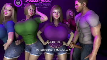 Preview 3 of Hot Girl In Jean Strip - *** title trailer *** CPD-M#1 L &bull_ Cum with - The Pretty Dancers in METAVERSE #1 (Video set) &bull_ Landscape