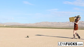 Preview 1 of Mom And Sun Millf - Leya the Viking takes a gold trophy up her ass