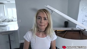Preview 1 of College Xxx Sex Vedio - Skinny Brunette Ashley Sin Gets Face &amp_ Cunt Deep Dicked by Rome Major!