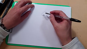Preview 1 of Wwwmxxx Bido - Two beautiful sexy girls,  a quick sketch with a ballpoint pen