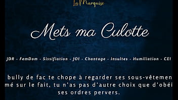 Preview 2 of Balikd Xxx - Mets ma Culotte - French femdom sissification audio joi cei