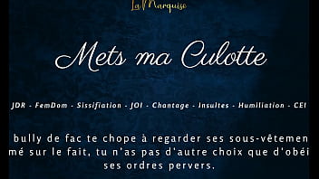 Preview 3 of Balikd Xxx - Mets ma Culotte - French femdom sissification audio joi cei