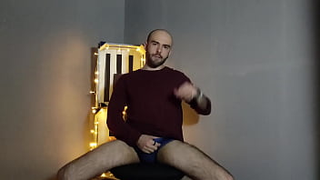 Preview 3 of Pkisitan Xxx - Hairy Gay Model Striptease and Cum in the Vintage Studio - LouiFerdi