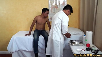 Preview 1 of Kolkata Fuudi - Skinny enema Asian barebacked by his doctor after exam