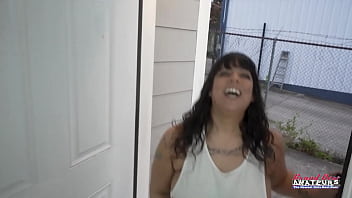 Preview 1 of Little Sun Faking Mom - Busty Brunette Kai Willow Masturbates While Sucking A Cock!