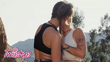 Preview 1 of Latina Curvey - (Tommy King) Spills Water All Over Her Big Tits Lures Her Gf (Angel Youngs) For Some Outdoor Lesbian Fun - Twistys