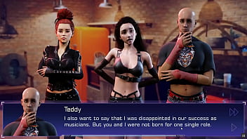 Preview 4 of Full Romantic Hot Sex - HardRock Sex 3D [Guitar Hero Hentai game parody PornPlay ] Ep.2 rockstar bisexual threesome