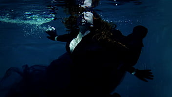 Preview 1 of Rhena Novianty - gothic underwater shooting in swimmimg pool. Arya Grander