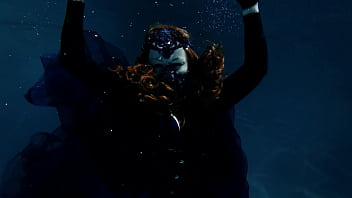 Preview 4 of Rhena Novianty - gothic underwater shooting in swimmimg pool. Arya Grander