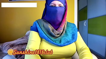 Preview 3 of Bandages Sex - Middle East Hijab Muslim Arabic girl with big tits on cam recording November 2nd
