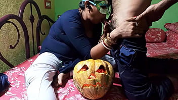 Preview 2 of Step Mom Helps Son With Boner - 2022 Halloween स्पेशल हेलोवीन पर Ex गर्लफ्रेंड की ताबड़तोड़ चुदाई किया