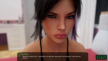 Preview 2 of Lana Rhoades Sex Videos - Milfy City ep 63 Fiquei olhando minha Step sis Caroline gozar com Vibrador