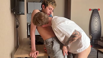 Preview 4 of Buttifull Sex Video - Seduced Stepbrother Into Sex,  Licked Asshole and Sat on His Big Dick