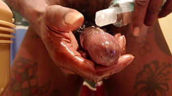 Preview 1 of Hot Boobs Pressing Video - Jacking off Cumshot with Hallelujah Johnson Big Dick