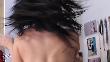Preview 1 of Porno Sex Xxx Foto - (Full Video) All covered in sweat,  curvy hottie dances,  gets facefucked and facialized!