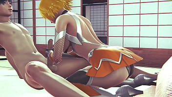 Preview 2 of Bukkake Italiano - Sakura Igawa from Action Taimanin get kunnilingus until cum and fuck in missionary pose until he get massive cum inside 3d hot animation with sfm