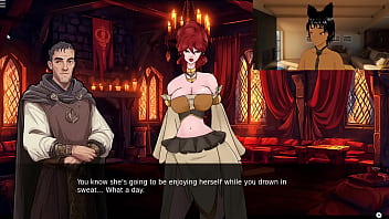Preview 1 of Threesome Fucking Lesbianthree - Lucky Monster Lady Pink Trying to get customers and lady pink giving a blow job and anal fucked by a demon
