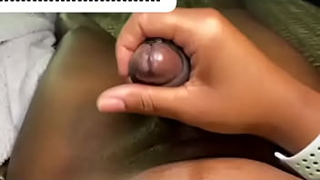 Preview 2 of Ma Hala - Kenyan shemale SexyJayla254 strokes her dick and cums.