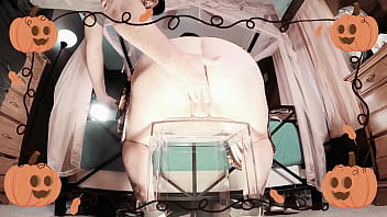 Preview 3 of Jasmine With Shower - Spooky Spankings Squirting