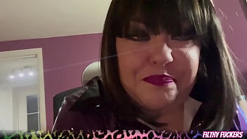 Preview 1 of Katrina Kafi Porn - BBW Domme Tina Snua Telling You To Wank For Her - PVC Latex Gloves Wig JOI Fat Curvy MILF Hotwife Slutwife