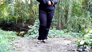Preview 1 of Free Porn Candi Chubby - Stepmom excites her stepson by pissing outdoors