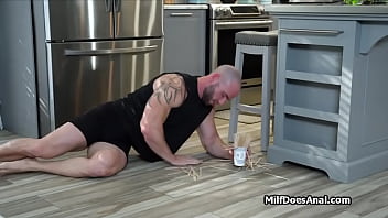 Preview 1 of Goddess Grazi Footjob Cum - Milf spreads wide for deep anal