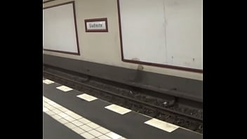 Preview 2 of Rape Boy Video - Urban nudist naked in the subway of Berlin