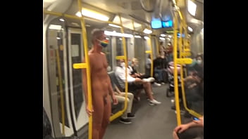Preview 3 of Rape Boy Video - Urban nudist naked in the subway of Berlin