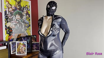 Preview 1 of Small Nud Oops - Spider-woman NEEDS cum to go to the Halloween party