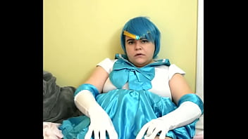 Preview 1 of Old Chubby Lesbian - Hairy Sailor Mercury Sailor Moon Cosplay