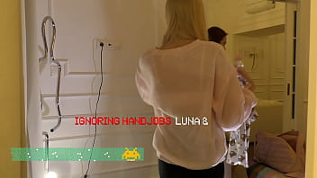 Preview 1 of Beauty Masses - Precum Challenge Level 1 with Super Hot College Girls to Squeeze as much as precum from the balls possible with timer challenge