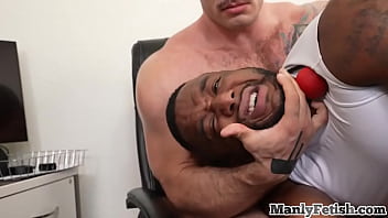 Preview 1 of Pussy Potos Hd - Dominant hunk fucks black bondage ass after spanking