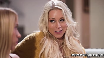Preview 2 of Close Up Cum Drink - Stepmom Katie Morgan hairy wet pussy is read for licking. Khloe Kapri approaches her stepmom Katie Morgan and admits that she has a crush on a girl. Katie offers Khloe some pointers on how lesbian sex works.