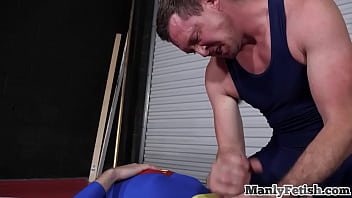 Preview 3 of Piss And Bite - Cosplay bottom barebacked n facialized by wrestling hunk