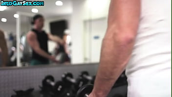 Preview 1 of Julia Kyoka Uncensored - Athletic hunks public barebacking in the gym after rimming