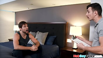 Preview 2 of Mom And Son Sex Hind Video - Deepthroating stud cums after breeding with ripped jock