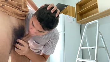 Preview 3 of Momoko Nishima Bokep - I fucked my friend&#039_s bastard in his kitchen