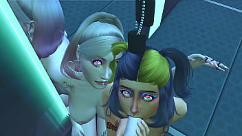 Preview 4 of Ture Bus Sex - Cyberpunk 2077 Noite de divers&atilde_o // 3d