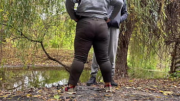 Preview 2 of Sadia Imam Sex Porn - PAWG pissing next to me on the street