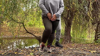 Preview 1 of Sadia Imam Sex Porn - PAWG pissing next to me on the street