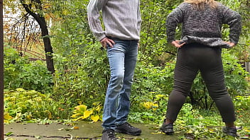 Preview 2 of Mexican Bitch Punished - Watching a hot MILF with a fat ass piss in pantyhose outdoors