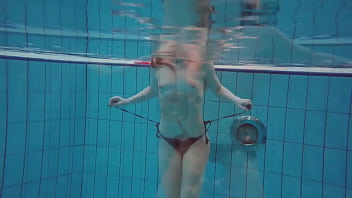 Preview 2 of My Dad Is Out Of Town - Watch her looks underwater she talented