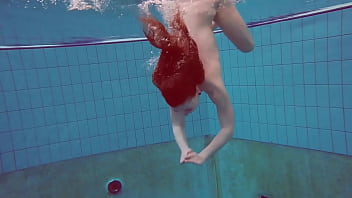 Preview 4 of My Dad Is Out Of Town - Watch her looks underwater she talented