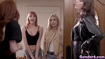 Preview 1 of Hindu Suhagrat - Naughty Kenna James and Aiden Ashley,  visit their neighbors,  Ariel Demure and Jade Venus. Horny lesbian get what they want a hot load of cum by trans